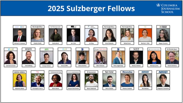 The 2025 Sulzberger Fellows